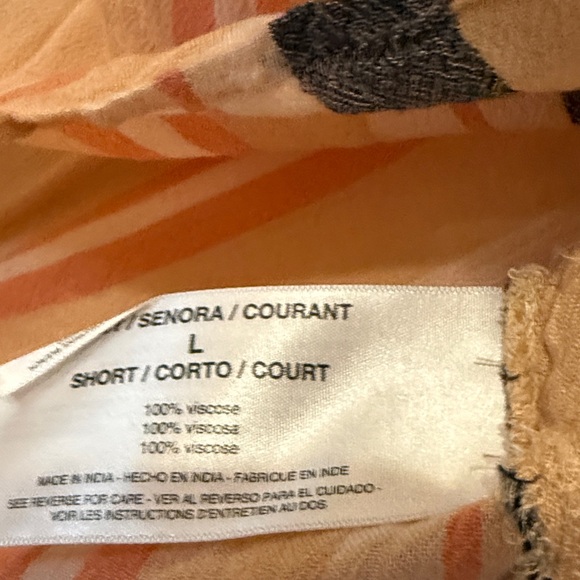 Nine West Orange and Brown Striped Blouse - Picture 4 of 11